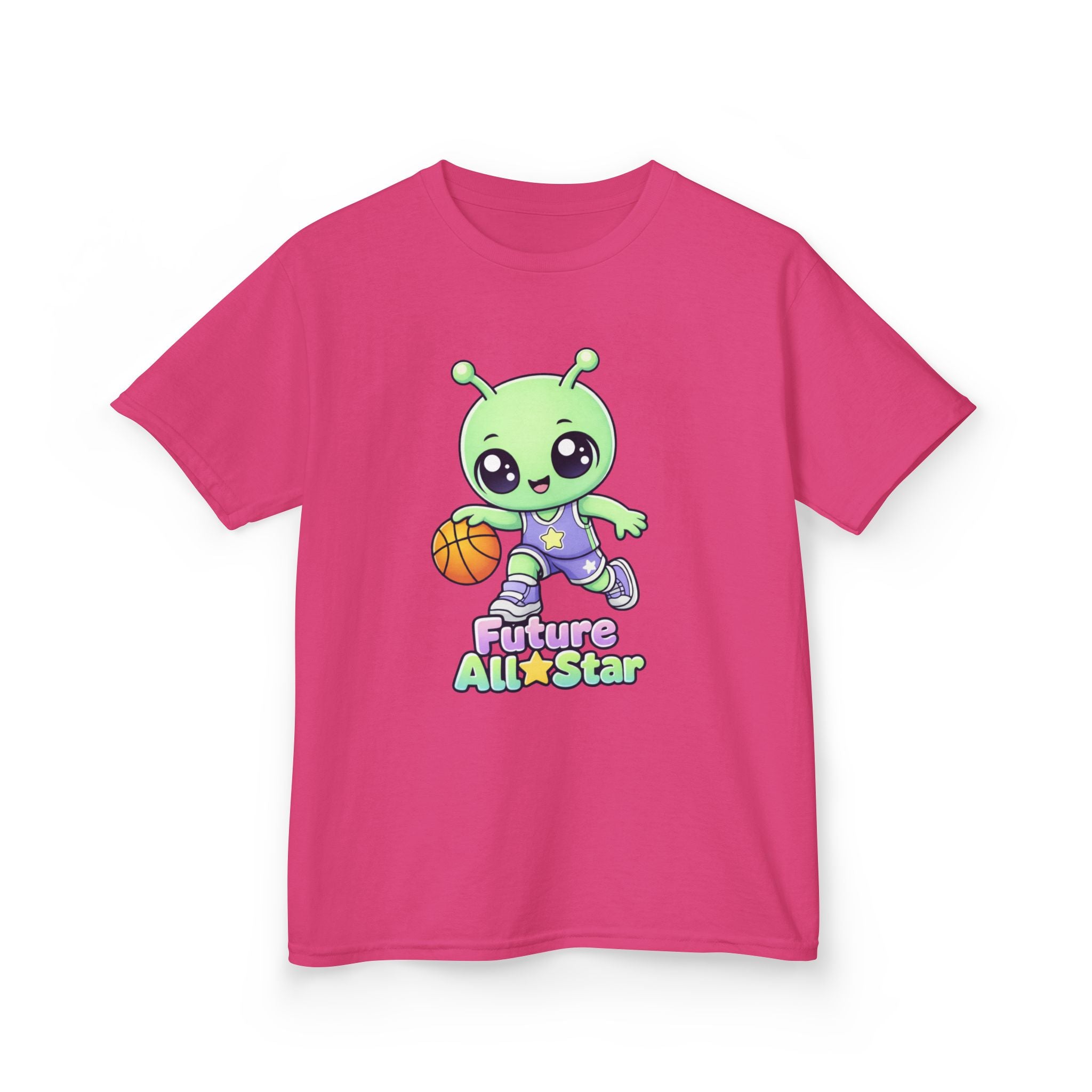 Kids Alien T-Shirt — 'Future All-Star' Alien Basketball Graphic Tee