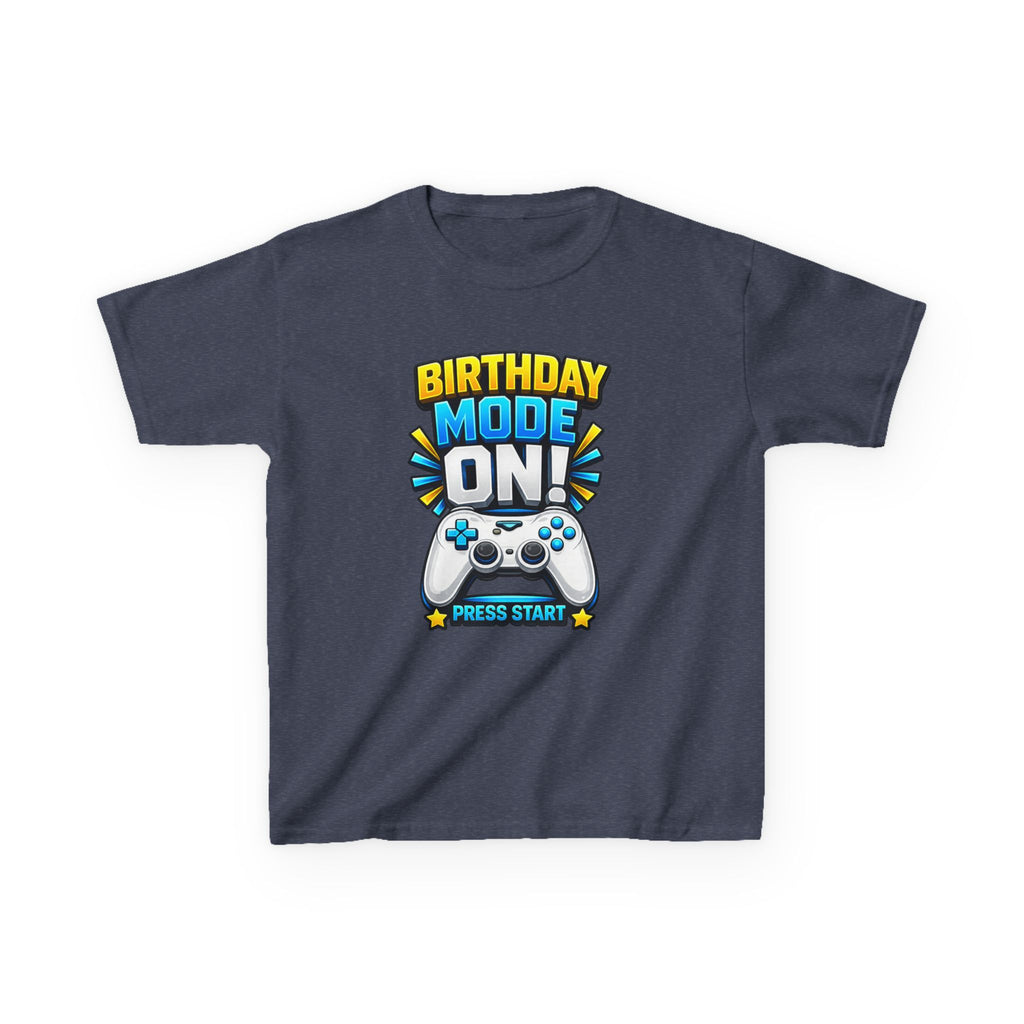 Kids Birthday T-Shirt — 'Birthday Mode On' Gamer Controller Graphic Tee
