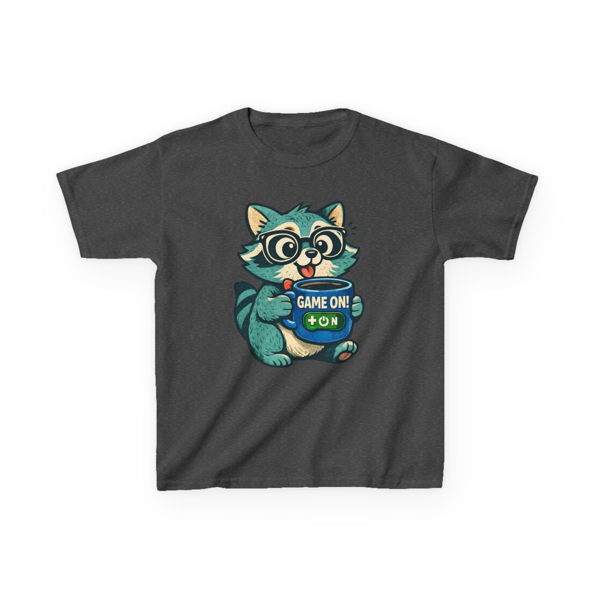 Raccoon Gamer - Kids T Shirt