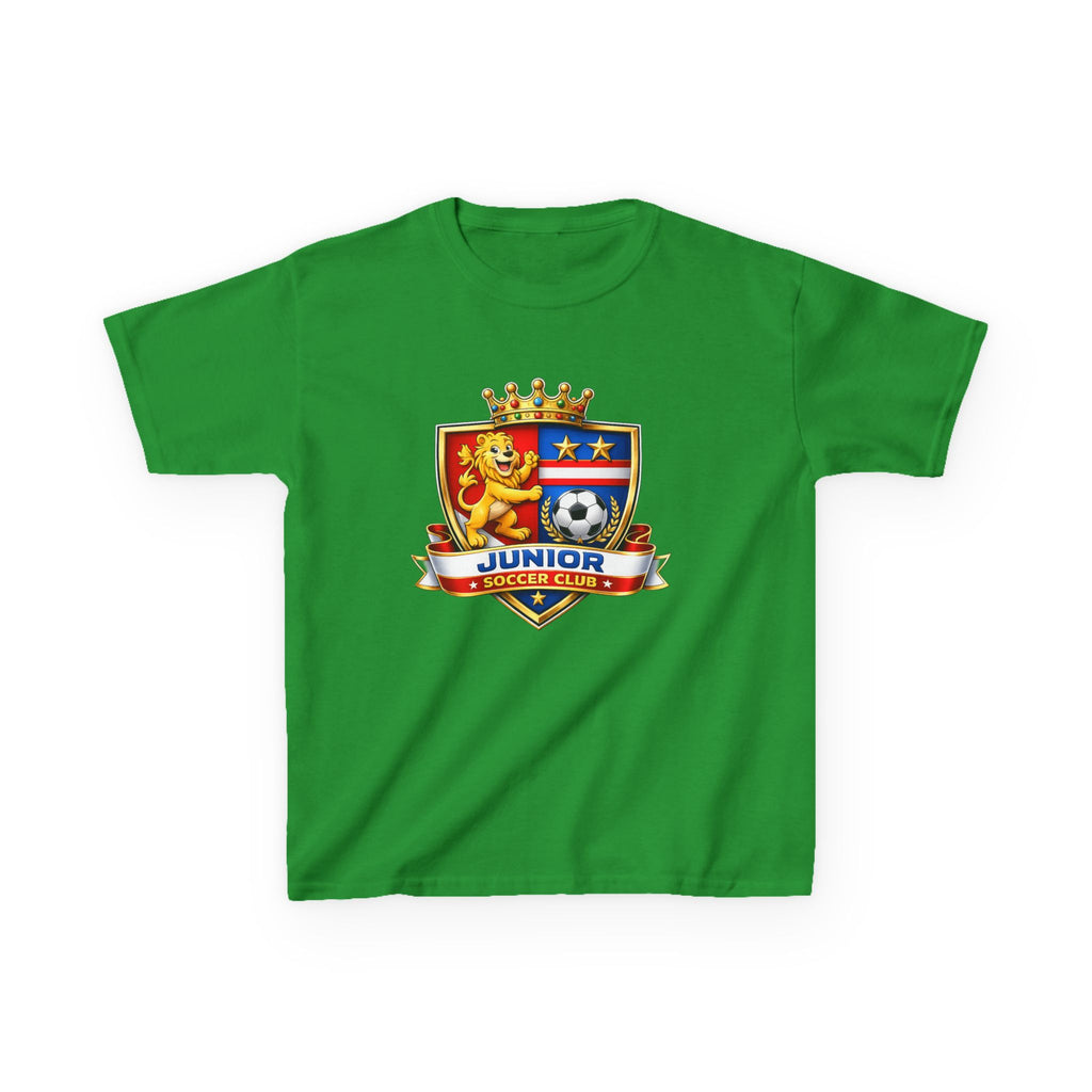 Kids Soccer T-Shirt — 'Junior Soccer Club' Crest Graphic Tee