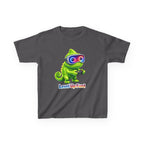 Kids Gaming T-Shirt — 'Level Up Fun!' Chameleon Gamer Graphic Tee