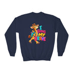 Kidxtr™ Kids Giraffe Sweatshirt — 'I Bring My Brave' Graphic Crewneck