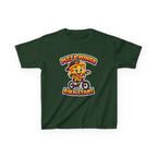Kids BMX T-Shirt — 'Pizza Power' Cute Pizza Character Riding Bike Graphic Tee