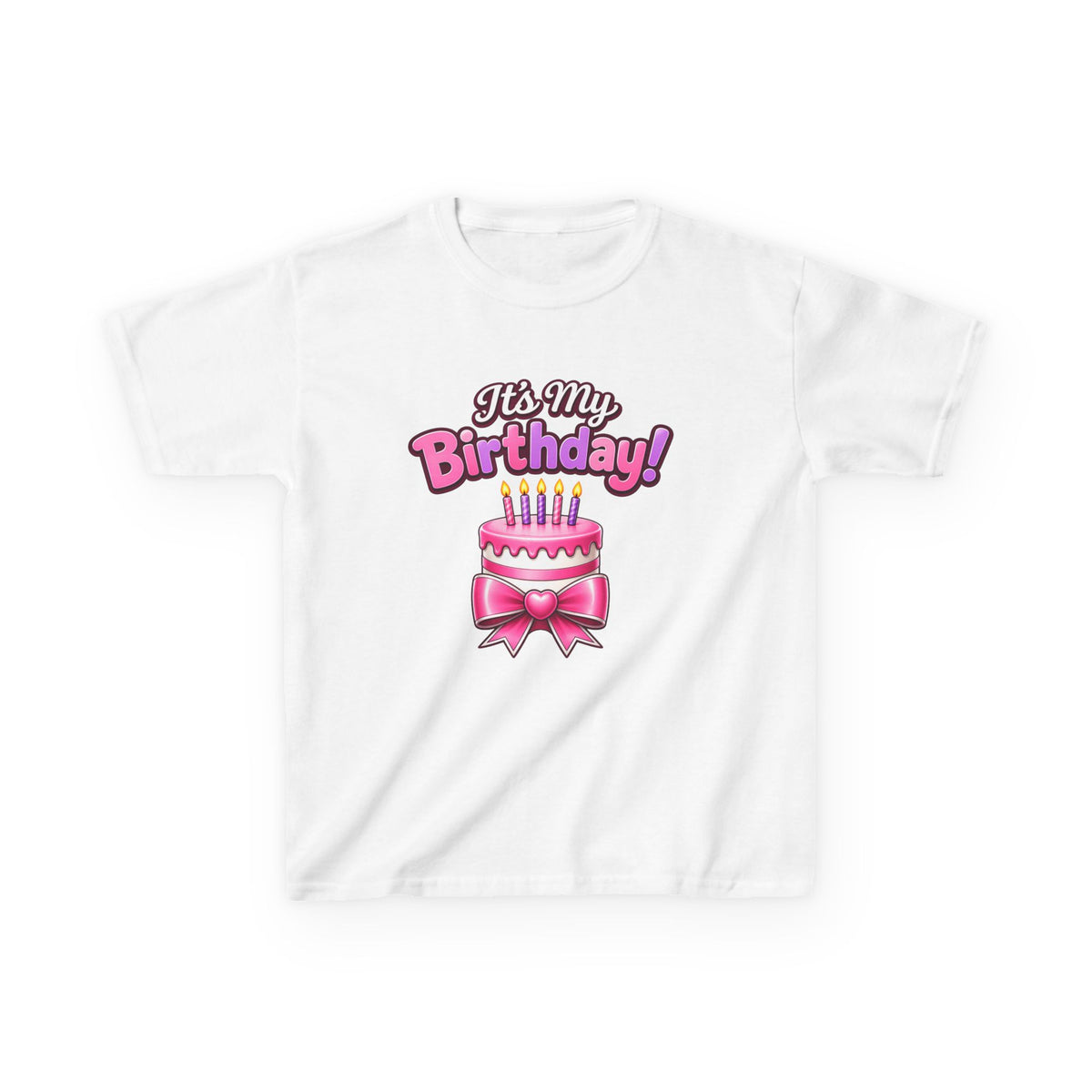 Kidxtr™ Kids Birthday Girl T-Shirt — 'It's My Birthday!' Celebration Graphic Tee