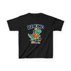 Kids Kindness T-Shirt — 'Be Kind' Skateboarding Dinosaur Graphic Tee