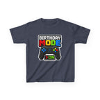 Kids Birthday T-Shirt — 'Birthday Mode On' Video Game Controller Graphic Tee
