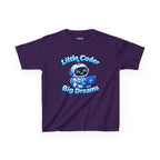 Kidxtr™ Kids Coder T-Shirt — 'Little Coder, Big Dreams' Robot Graphic Tee