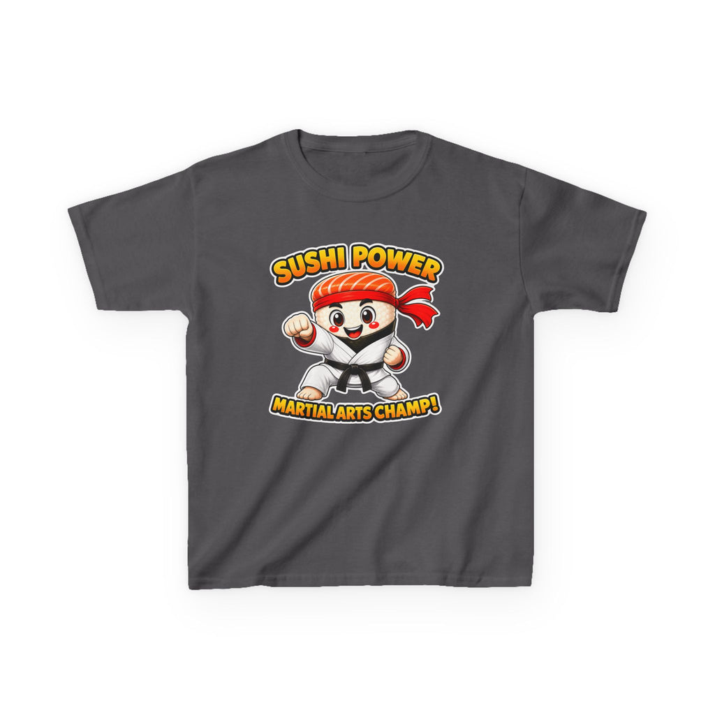 Kids Martial Arts T-Shirt — 'Sushi Power' Karate Champion Graphic Tee