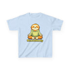 Kids Animal T-Shirt — 'Slow & Steady' Meditating Sloth Graphic Tee