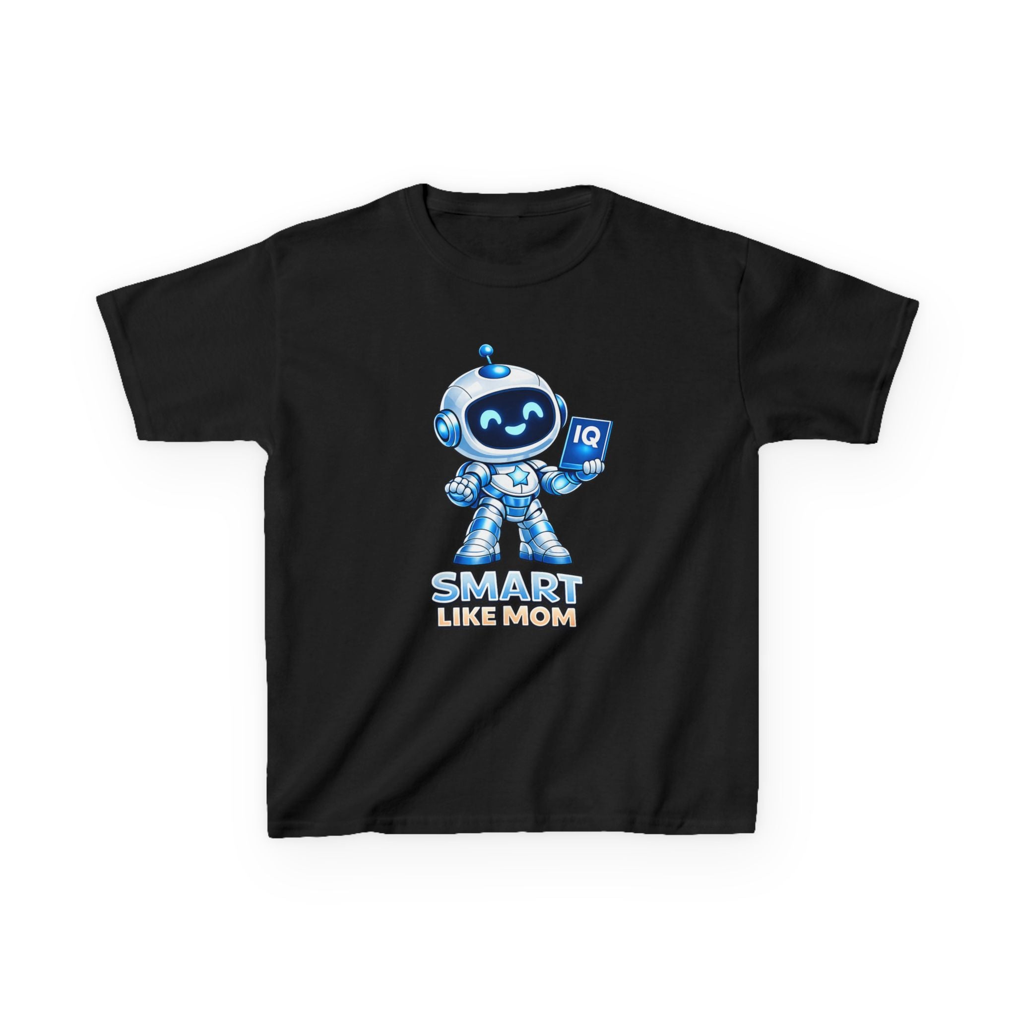 Kids Robot T-Shirt — 'Smart Like Mom' Cute Robot Graphic Tee