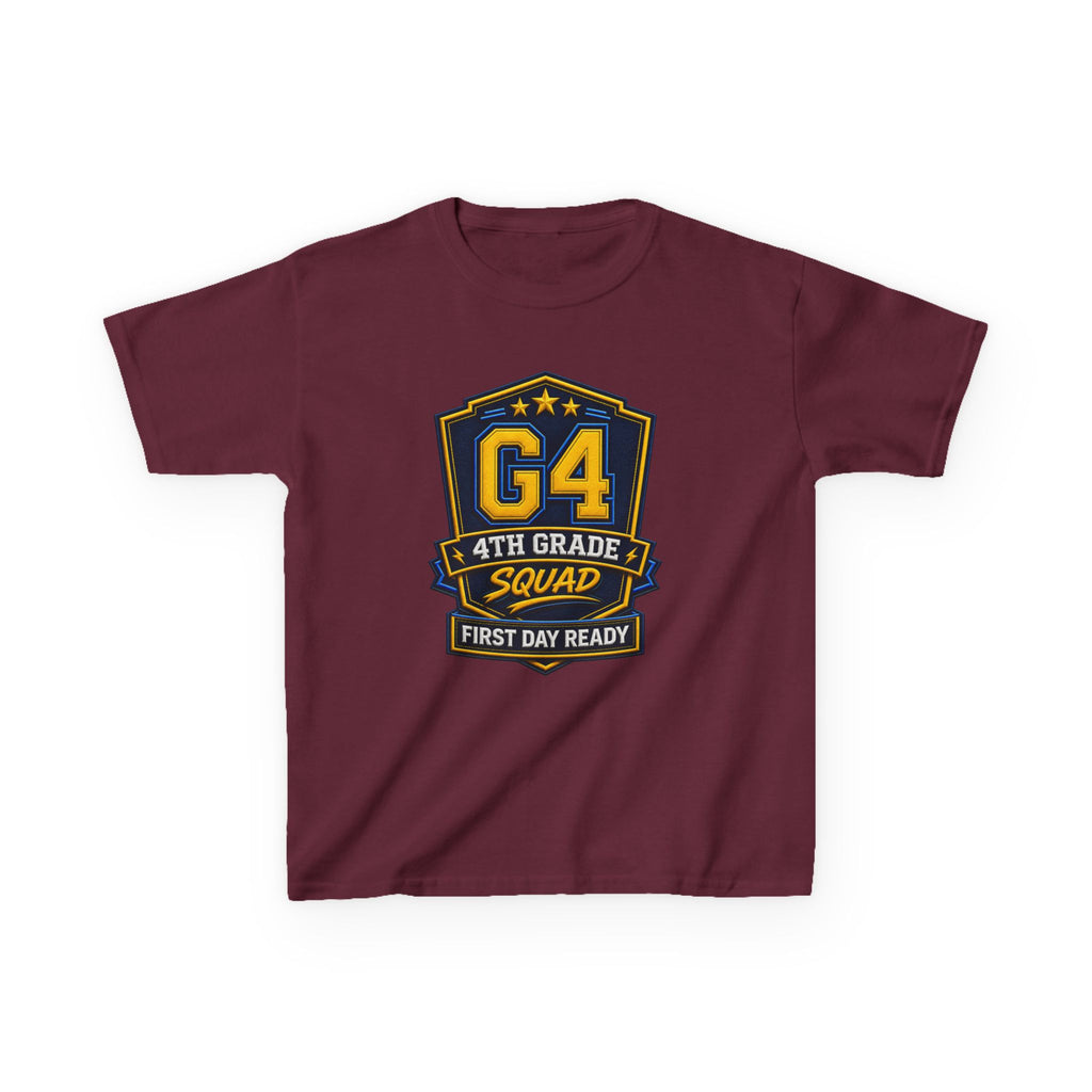 Kids 4th Grade T-Shirt — 'G4 First Day Ready' Back-to-School Graphic Tee