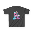 Kids Roller Skate T-Shirt — 'Roll With It' Cute Pink Roller Skate Graphic Tee