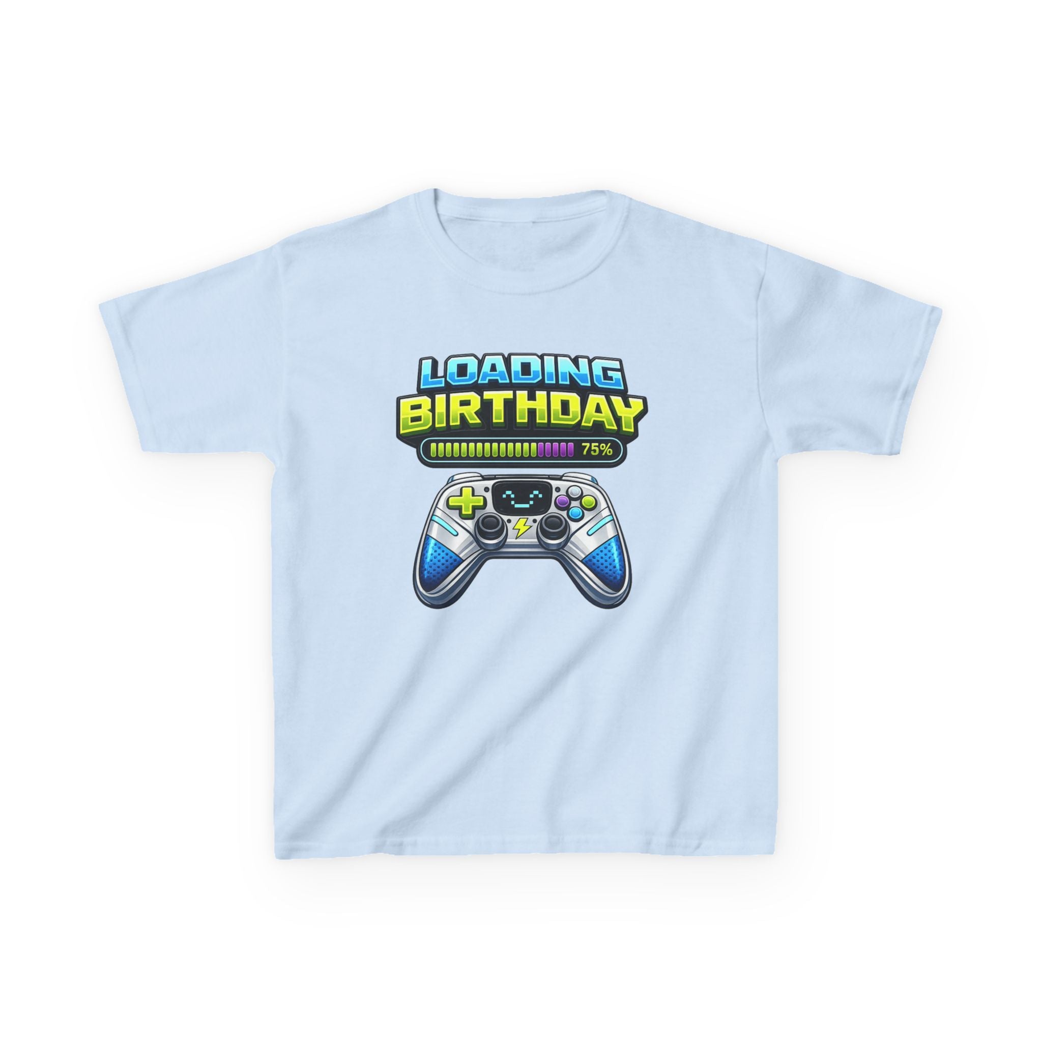 Kids Loading Birthday T-Shirt — 'Loading Birthday' Video Game Controller Graphic Tee