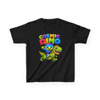 Kids Cosmic Dino T-Shirt — 'Cosmic Dino' Colorful Alien Riding Dinosaur Graphic Tee