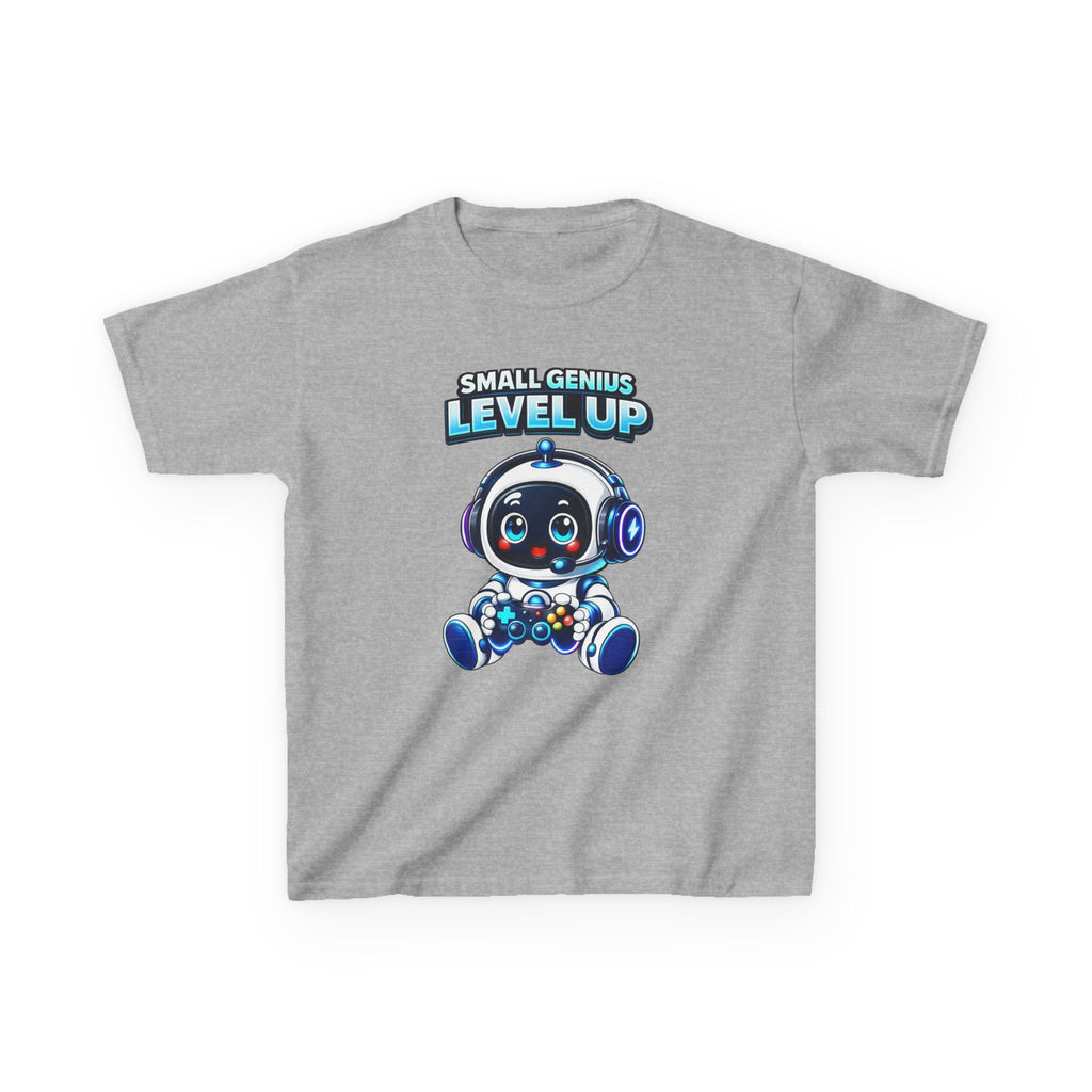 Kids Gaming T-Shirt – Small Genius Level Up Graphic Tee