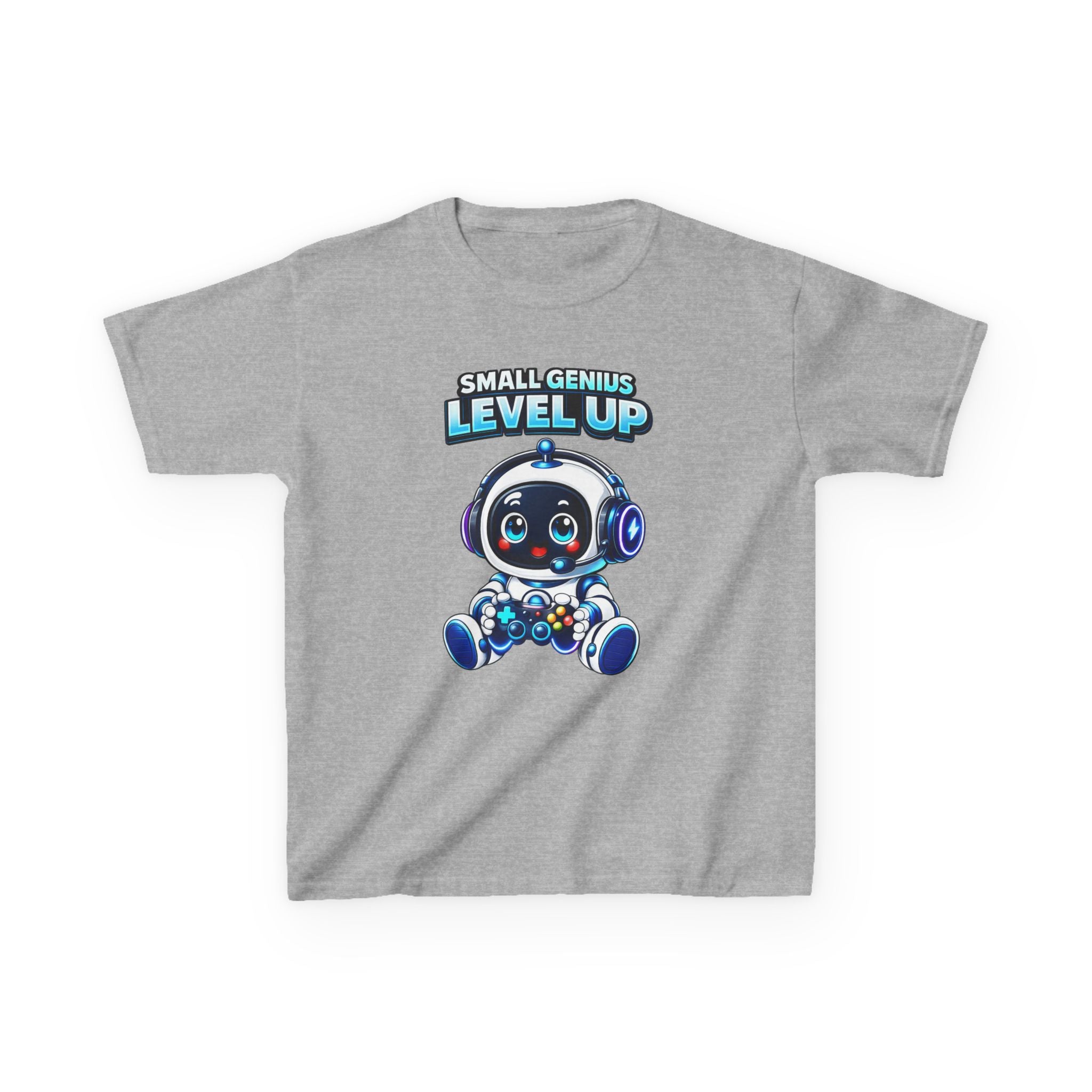 Kids Gaming T-Shirt – Small Genius Level Up Graphic Tee