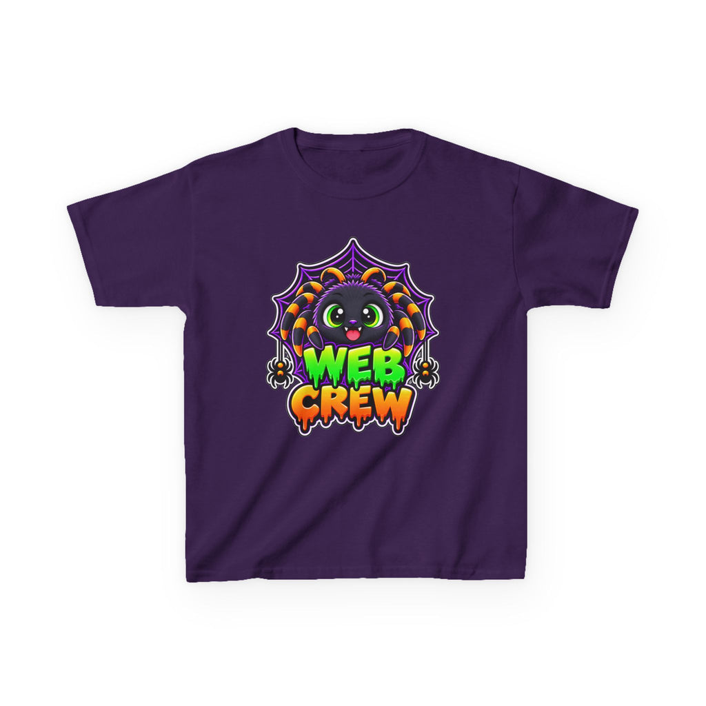 Kidxtr™ Kids Spider Web T-Shirt — 'Web Crew' Halloween Graphic Tee
