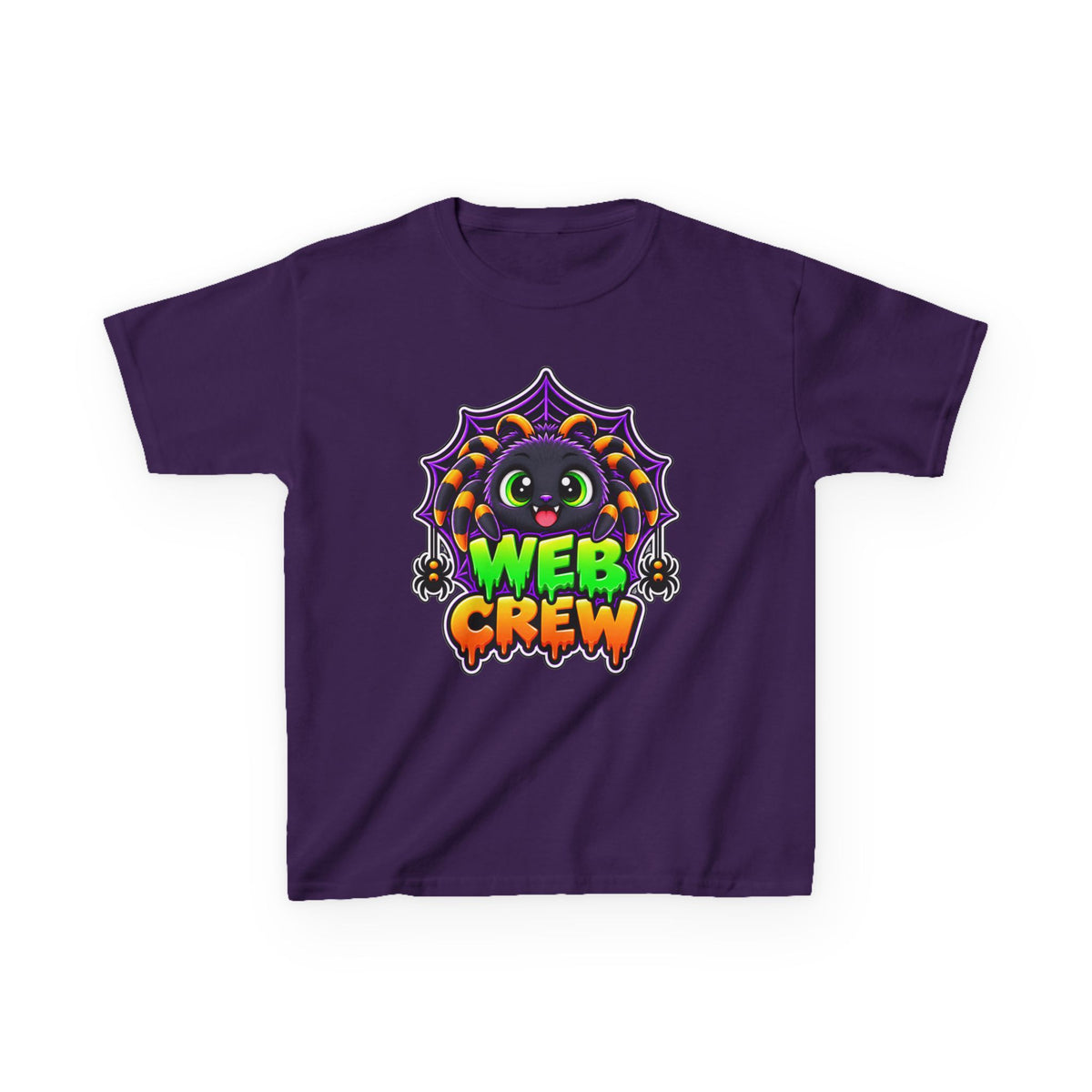 Kidxtr™ Kids Spider Web T-Shirt — 'Web Crew' Halloween Graphic Tee