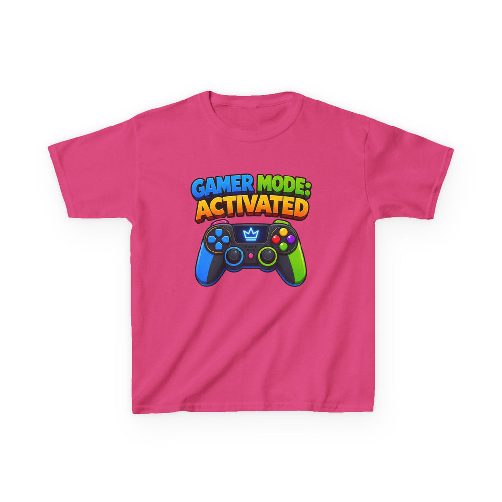 Kids Gamer T-Shirt — 'Gamer Mode Activated' Colorful Game Controller Tee