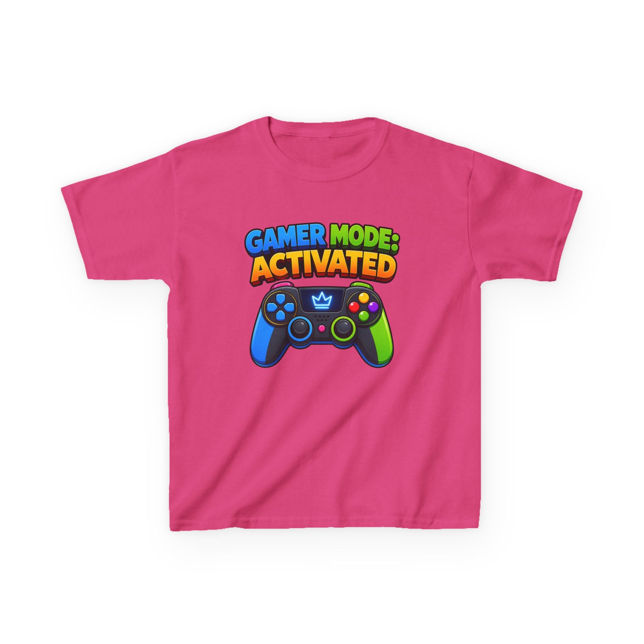 Kids Gamer T-Shirt — 'Gamer Mode Activated' Colorful Game Controller Tee