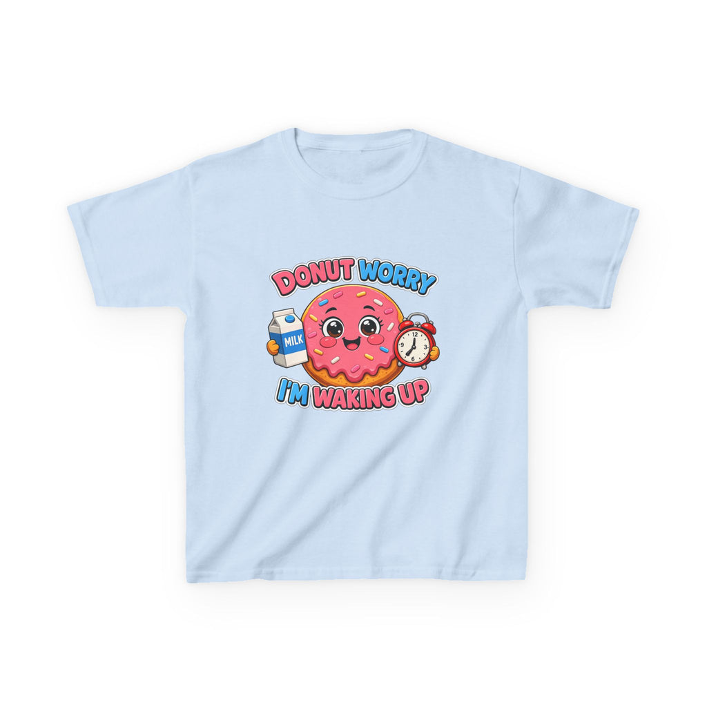 Kids Donut T-Shirt — 'Donut Worry' Cute Breakfast Cartoon Graphic Tee