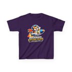 Kids Tee — "Dream Big Explore More" Rocket Dog Space Graphic