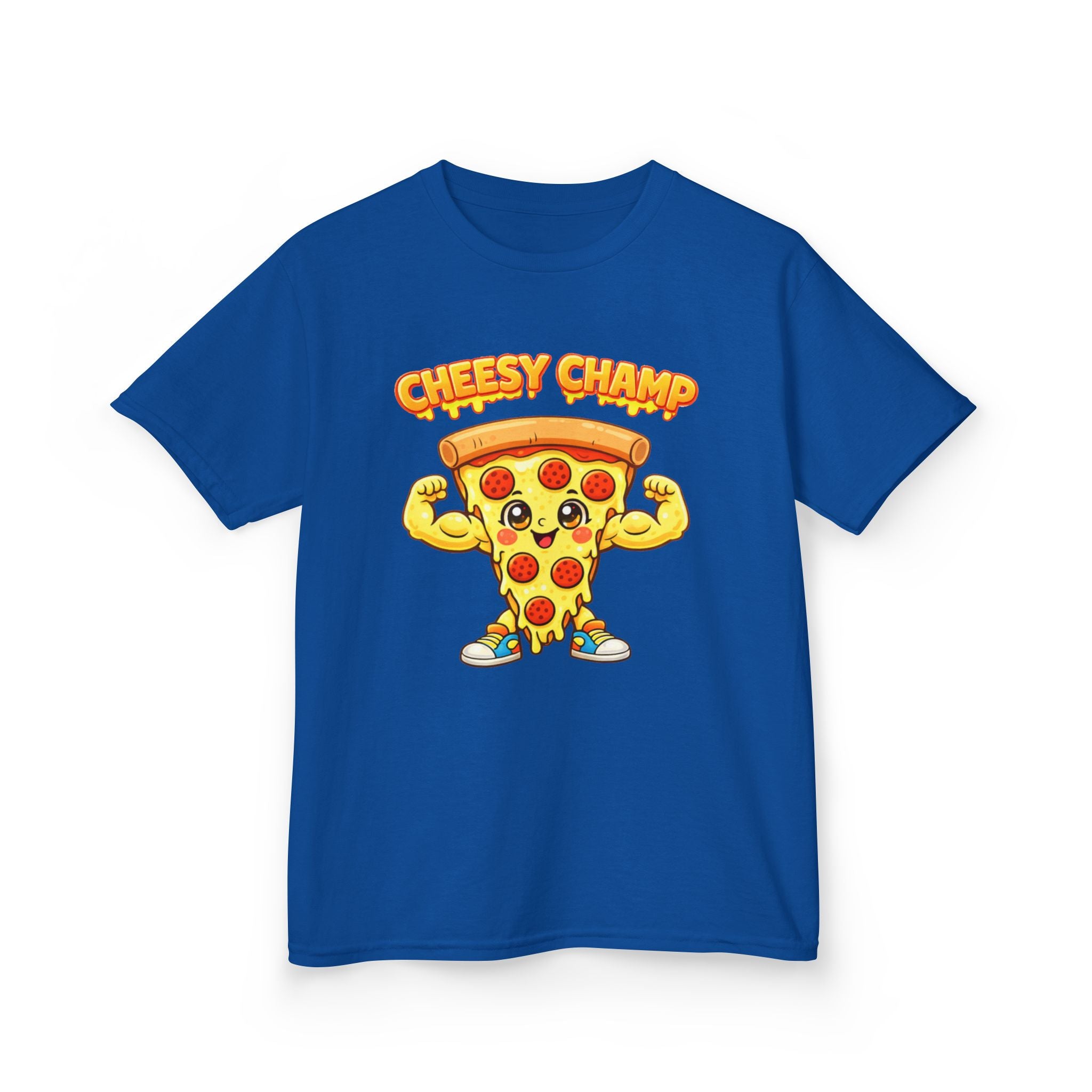 Kids Pizza T-Shirt — 'Cheesy Champ' Fun Food Graphic Tee