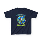Kids Shark T-Shirt — 'Level Up' Gaming Graphic Tee