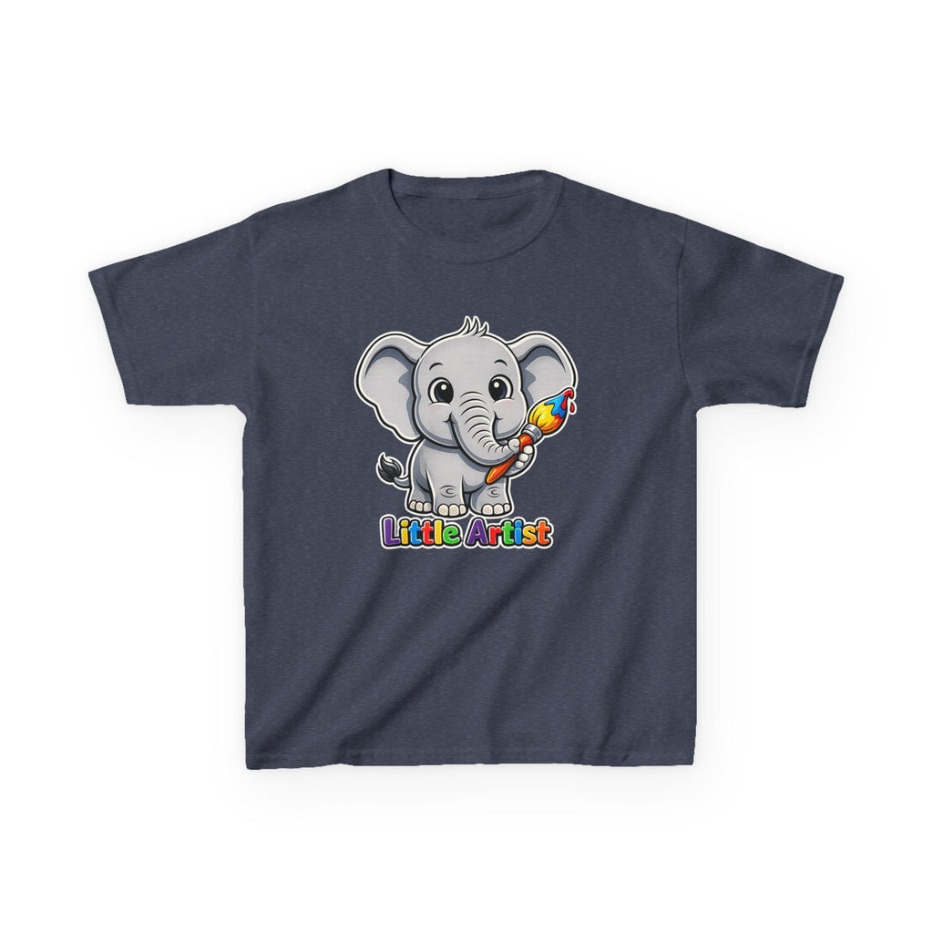 Kids Elephant T-Shirt — 'Little Artist' Art & Painting Cute Elephant Graphic Tee