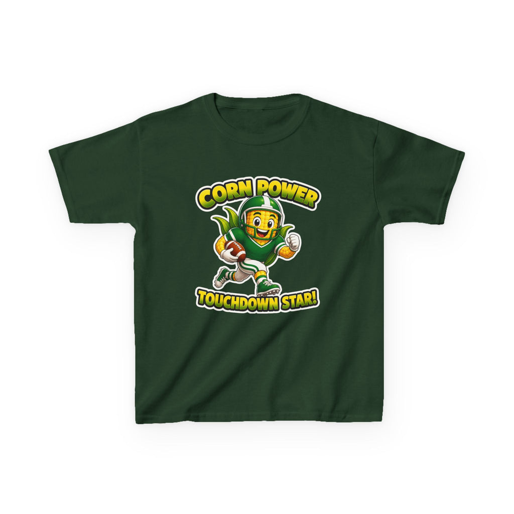 Kids Football T-Shirt — 'Corn Power' Touchdown Star Graphic Tee