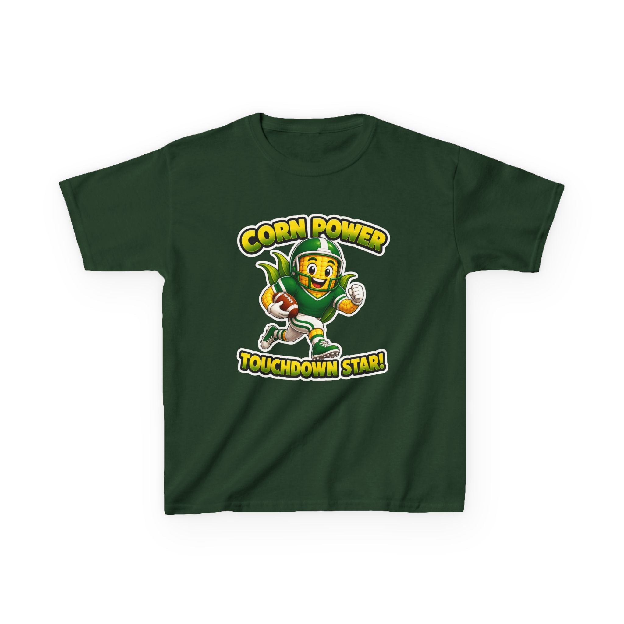 Kids Football T-Shirt — 'Corn Power' Touchdown Star Graphic Tee