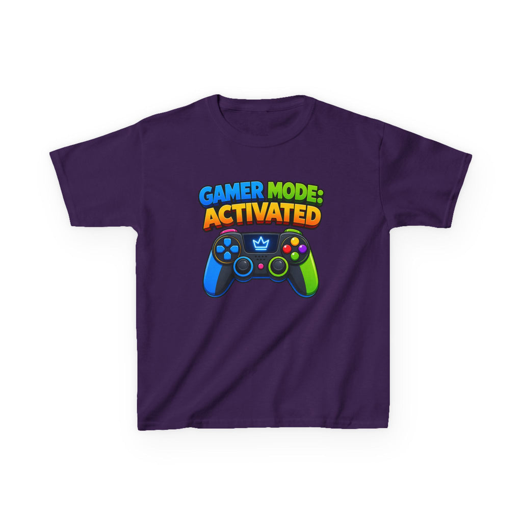 Kids Gamer T-Shirt — 'Gamer Mode Activated' Colorful Game Controller Tee