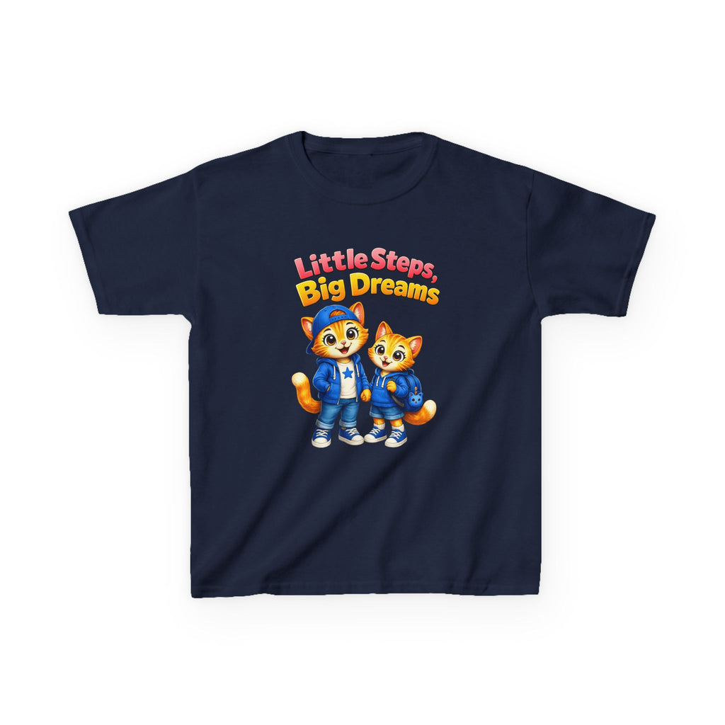 Kids Fox T-Shirt — 'Little Steps, Big Dreams' Cute Foxes Back-to-School Graphic Tee