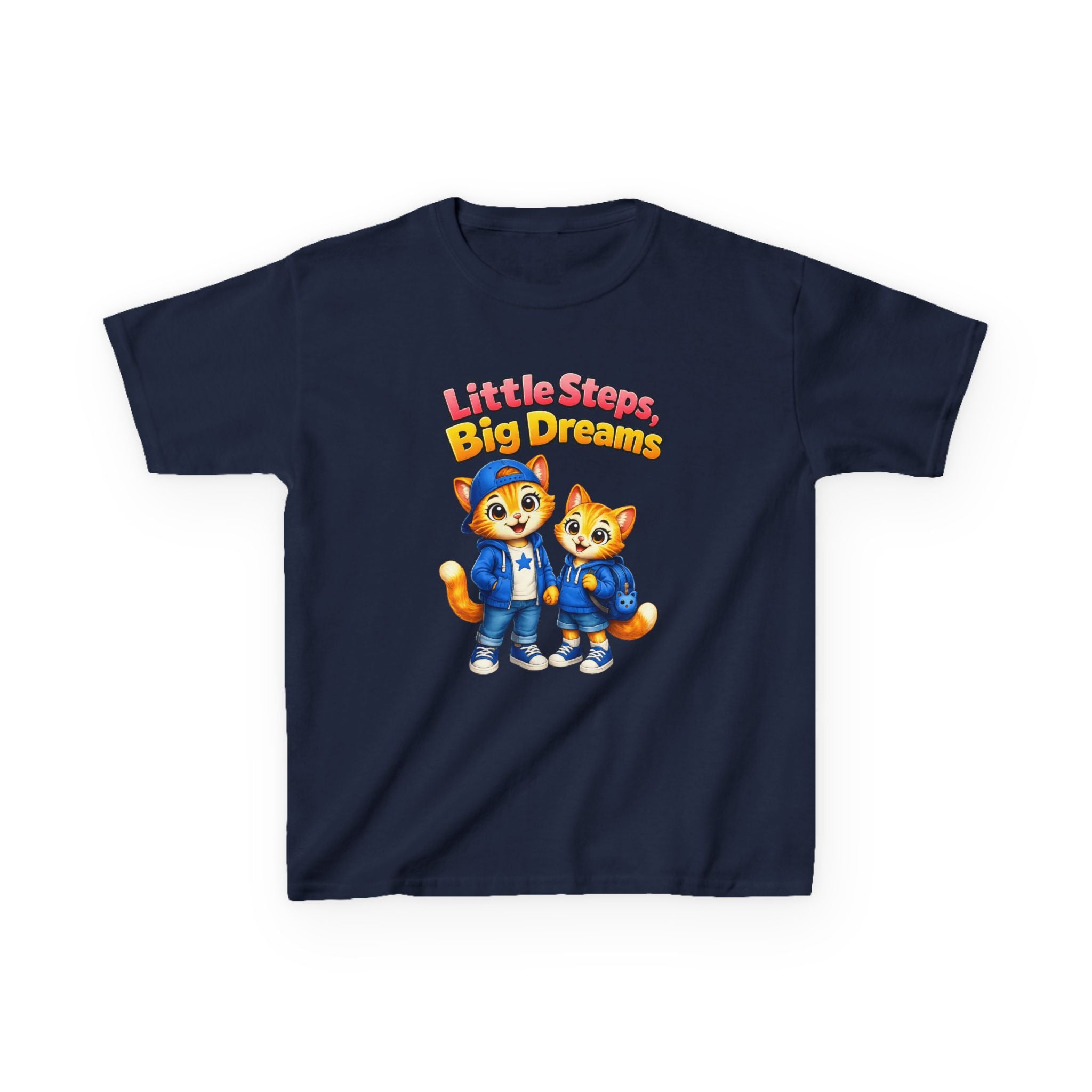 Kids Fox T-Shirt — 'Little Steps, Big Dreams' Cute Foxes Back-to-School Graphic Tee