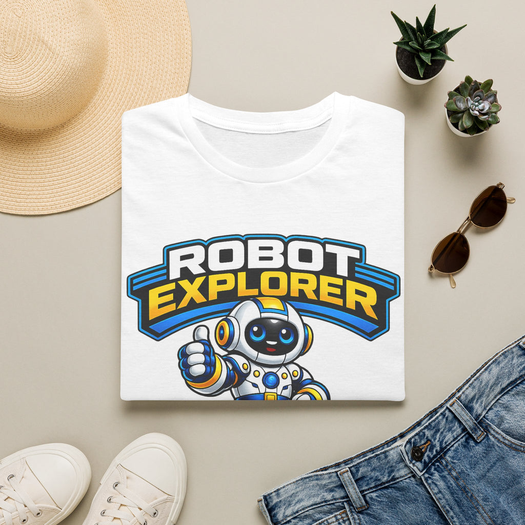 Kidxtr™ Mom Robot T-Shirt — 'Powered by Love & Patience' Robot Explorer Graphic Tee