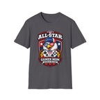 All-Star Gamer Mom T-Shirt — Patriotic Eagle Gaming Graphic Tee