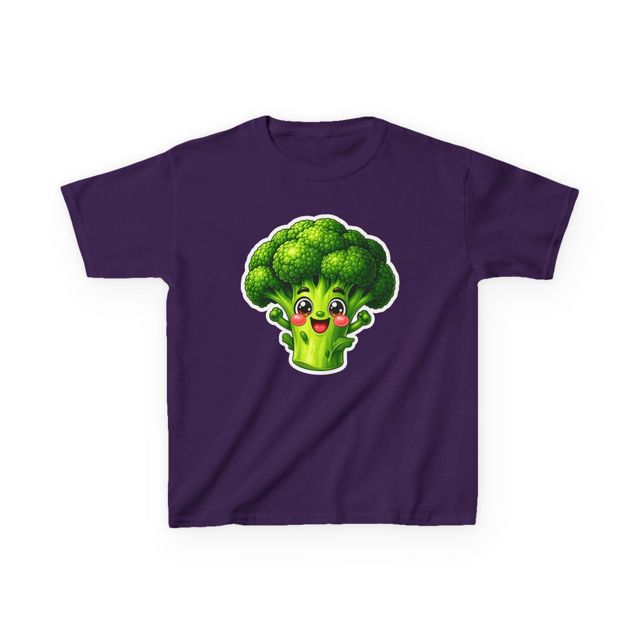 Kids Veggie T-Shirt — 'Eat Your Greens' Cute Smiling Broccoli Graphic Tee
