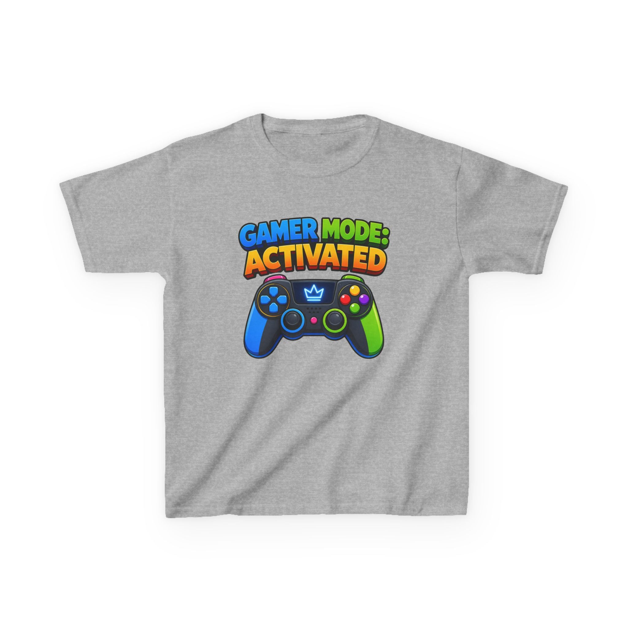 Kids Gamer T-Shirt — 'Gamer Mode Activated' Colorful Game Controller Tee
