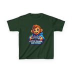 Kids Monkey T-Shirt — 'Little Gamer Big Wins!' Cartoon Monkey Gamer Graphic Tee