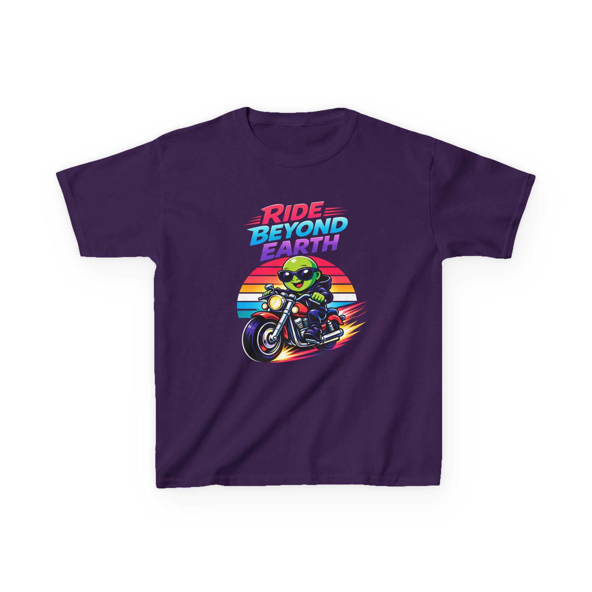 Alien Motorcycle - Kids T Shirt