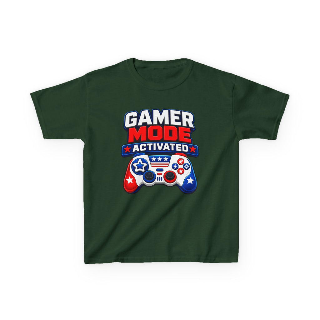 Kids Gamer T-Shirt — "Fireworks Mode Activated" Patriotic Tee