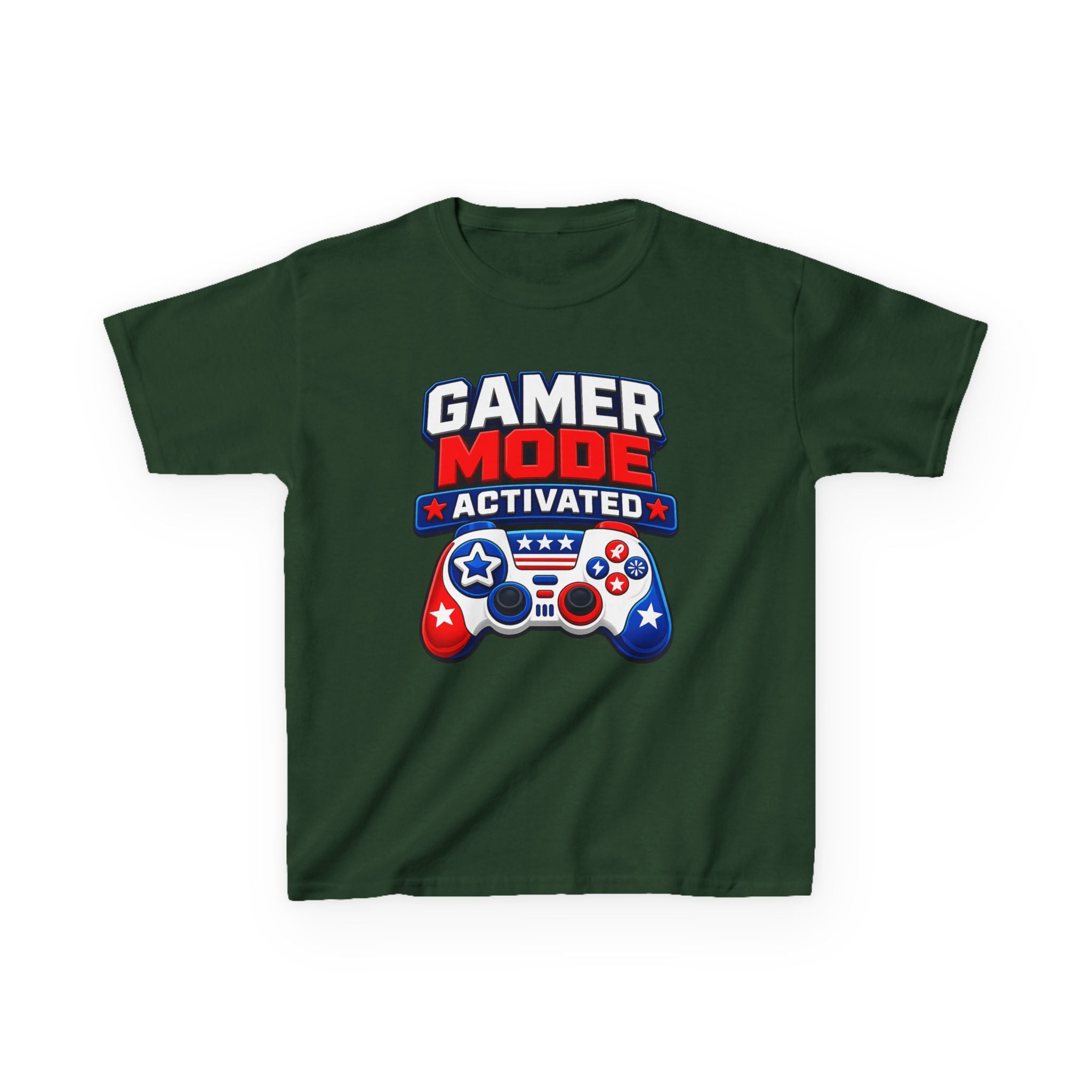 Kids Gamer T-Shirt — "Fireworks Mode Activated" Patriotic Tee