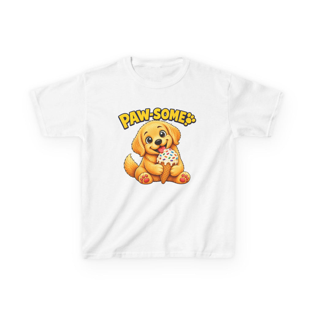 Kids Tee — "Paw-some" Puppy Graphic