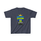 Kids Birthday T-Shirt — 'Birthday Champ' Level 10 Unlocked Gamer Graphic Tee