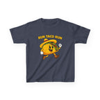 Kids Funny T-Shirt — 'Run Taco Run!' Cute Running Taco Graphic Tee