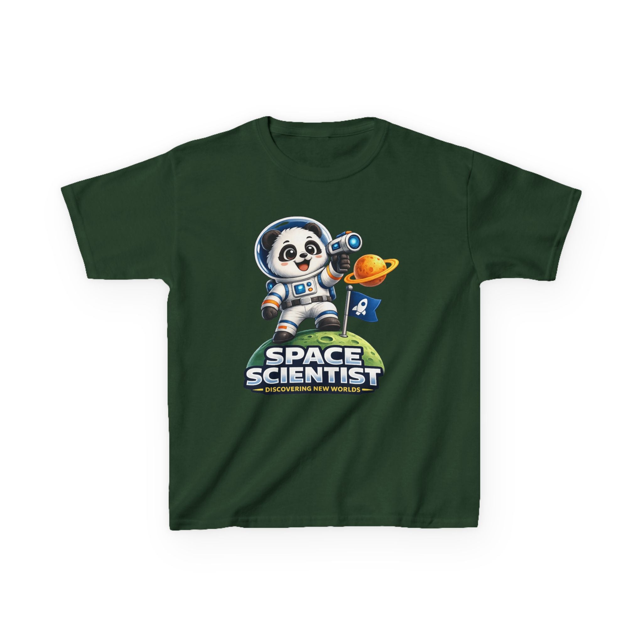 Kids Tee — 'Space Scientist' Panda Astronaut Shirt