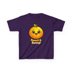 Kids Food T-Shirt — 'Sweet & Sunny!' Kawaii Orange Graphic Tee