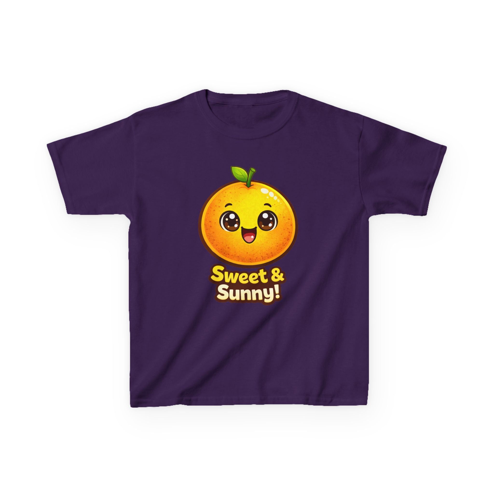 Kids Food T-Shirt — 'Sweet & Sunny!' Kawaii Orange Graphic Tee