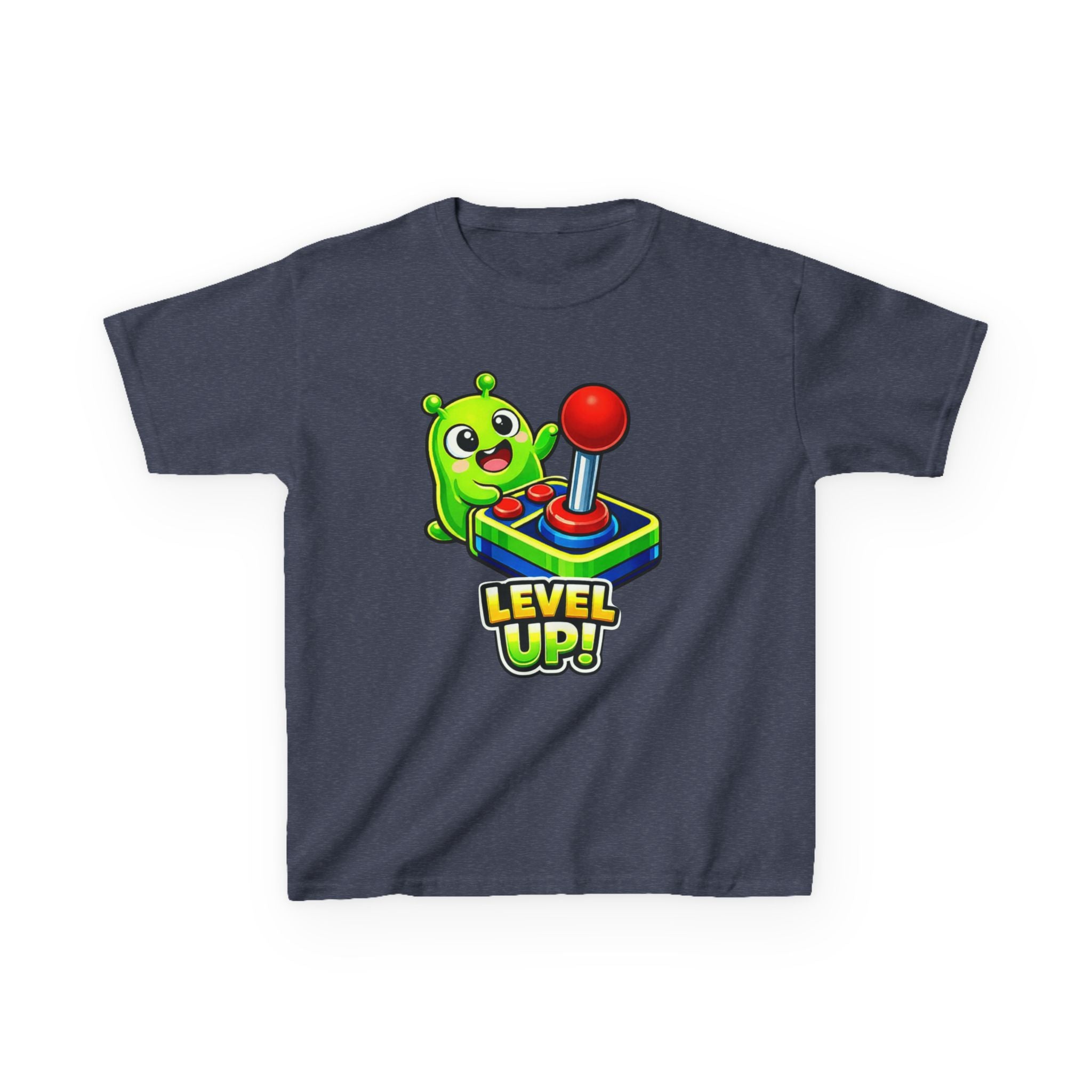 Kids Gaming T-Shirt — 'Level Up!' Gamer Alien Graphic Tee