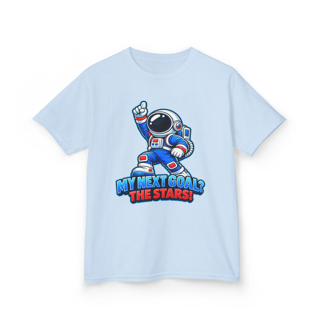 Kidxtr™ Kids Space T-Shirt — 'My Next Goal: The Stars' Astronaut Graphic Tee